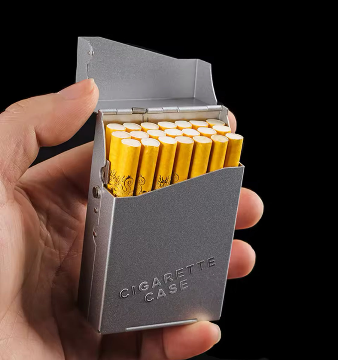 Aluminium Alloy Cigarette Boxes, Portable Smoking Tool, Expandable Cigarette Case, Cigarette Storage Container Aluminium Alloy Cigarette Boxes, Portable Smoking Tool, Expandable Cigarette Case, Cigarette Storage Container